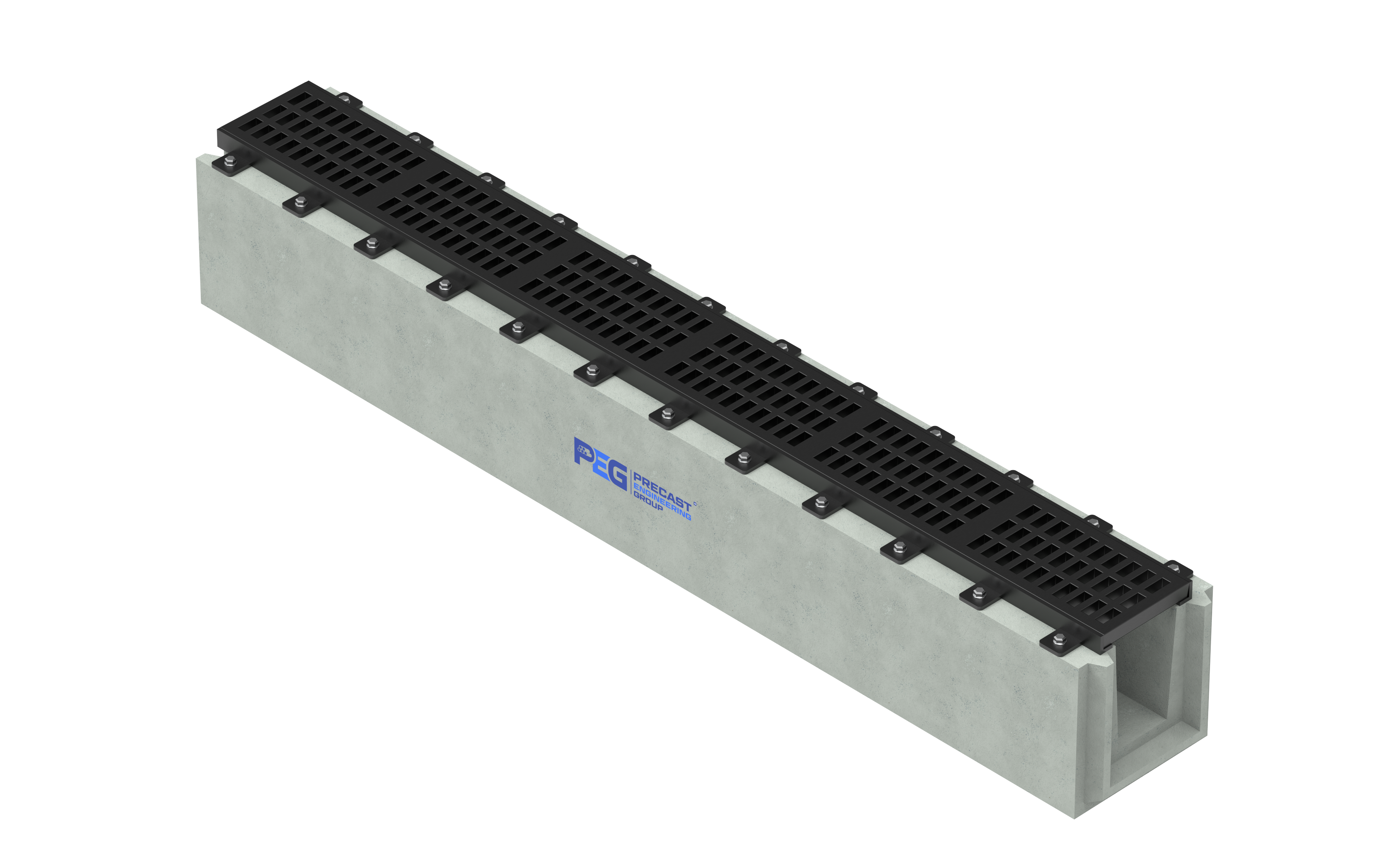 12ft 3-Side Interlocking Trench (Regular Grate)